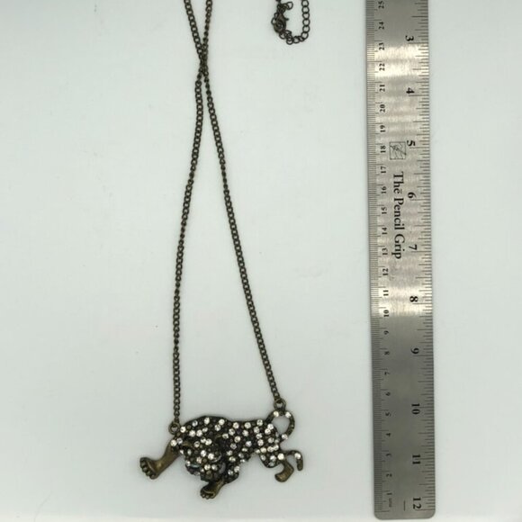 Vintage Jaguar Rhinestone Necklace - Picture 6 of 6